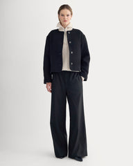 The Cocoon Coat in Wool | Black