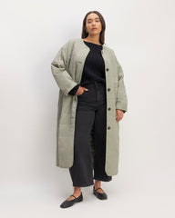 The ReNew Quilted Long Liner | Sage Green