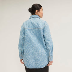 The Denim Overshirt | Light Painterly Strokes