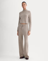 Straight-Leg Pant in Wool Cashmere | Oatmeal
