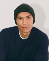 The Cashmere Ribbed Beanie | Scarab