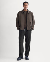 Tailored Zip Jacket | Heathered Fudge