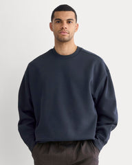 Luxe Fleece Crew Pullover | Navy