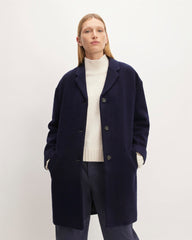 The Italian ReWool® Cocoon Coat | Navy