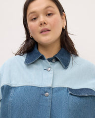The Everlane x Marques' Almeida Denim Patchwork Jacket | Diamond Blue