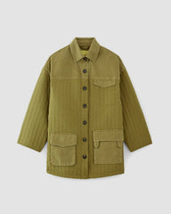 The Everlane x Marques' Almeida Canvas Patchwork Jacket | Moss Green