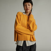 The Cashmere Boxy Crew | Kumquat