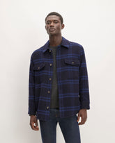 The ReWool® Oversized Shirt Jacket | Blue / Navy