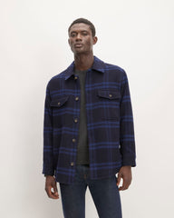 The ReWool® Oversized Shirt Jacket | Blue / Navy