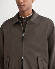 Tailored Zip Jacket | Heathered Fudge