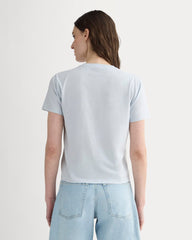The Box-Cut Tee in Essential Cotton | Air Blue | No Pocket