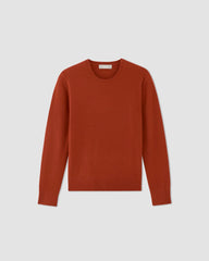The Classic Crew in Cashmere | Rusted Red