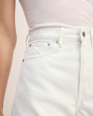 The A-Line Denim Short | Bright White