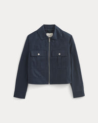 The Cropped Utility Jacket | Navy