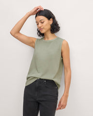 The Boyfriend Tank in Essential Cotton | Seagrass
