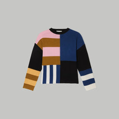 The Cashmere Patchwork Sweater | Multi Stripe