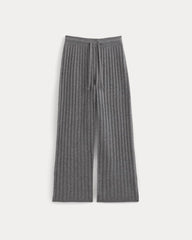 Straight-Leg Pant in Wool Cashmere | Heather Charcoal