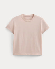 The Box-Cut Tee in Essential Cotton | Soft Rose | No Pocket