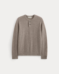 Henley in Wool Cashmere | Light Heathered Taupe