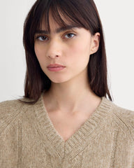 Cloud Cable V-Neck Sweater | Heathered Oatmeal