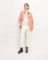 The Corduroy Oversized Shirt Jacket | Blush Pink