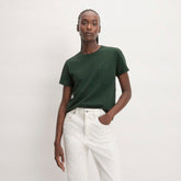 The Box-Cut Tee in Essential Cotton | Scarab | Pocket
