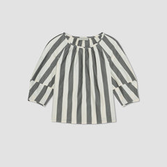 The Poplin Scoop-Neck Top | Bone / Black