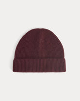 The Cashmere Ribbed Beanie | Wine
