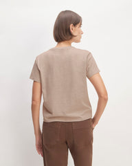 The Box-Cut Tee in Essential Cotton | Burnt Sugar | No Pocket