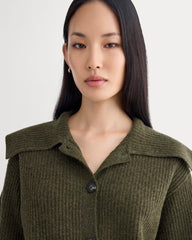 Fisherman Cardigan in Wool Cashmere | Heather Beech