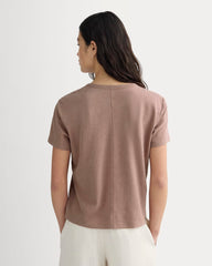 The Box-Cut Tee in Cotton Linen | Rose Dusk