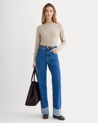 Slim-Fit Crew in Cozy Waffle | Heathered Oatmeal