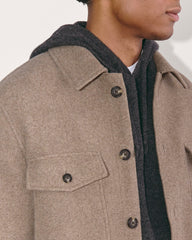 The Wool Overshirt | Heather Taupe