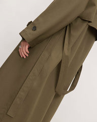 The Cotton Long Trench Coat | Beech