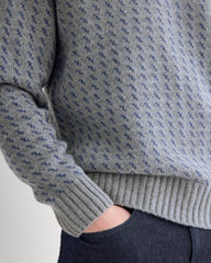Wool Cashmere Nordic Crew | Vintage Heather Grey