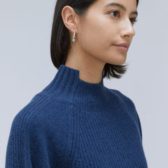 The Cashmere Ribbed Turtleneck | Bright Navy