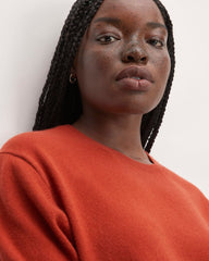 The Classic Crew in Cashmere | Rusted Red