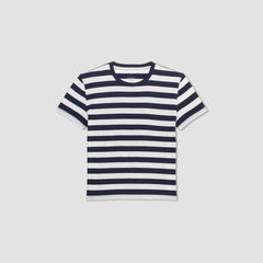 The Box-Cut Tee in Essential Cotton | Navy / Canvas | No Pocket