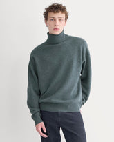Luxe Merino Relaxed Turtleneck | Heather Midnight Navy