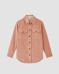 The Corduroy Oversized Shirt Jacket | Blush Pink