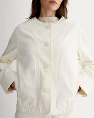 The Denim Barrel Jacket | Calico Ecru