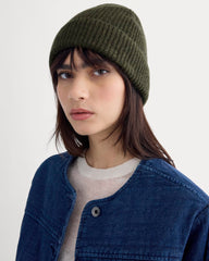 The Cashmere Ribbed Beanie | Heather Beech