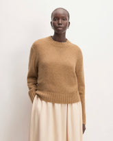 The Alpaca Cropped Crewneck Sweater | Tiger's Eye