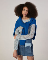 The Everlane x Marques' Almeida Denim Patchwork Mini Skirt | Diamond Blue