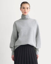 Luxe Fleece Turtleneck | Vintage Heather Grey