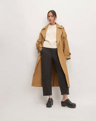 The Cotton Long Trench Coat | Toasted Coconut