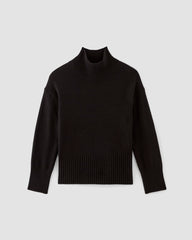 The Cashmere Oversized Turtleneck | Black