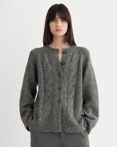 Cloud Cable Cardigan | Heather Charcoal