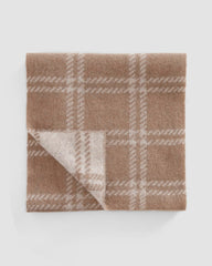 The Alpaca Patterned Scarf | Wheat / Lightest Taupe