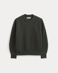 Luxe Fleece Raglan Crewneck | Washed Black